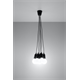 Pendant lamp DIEGO 5 black Sollux Lighting Nickel