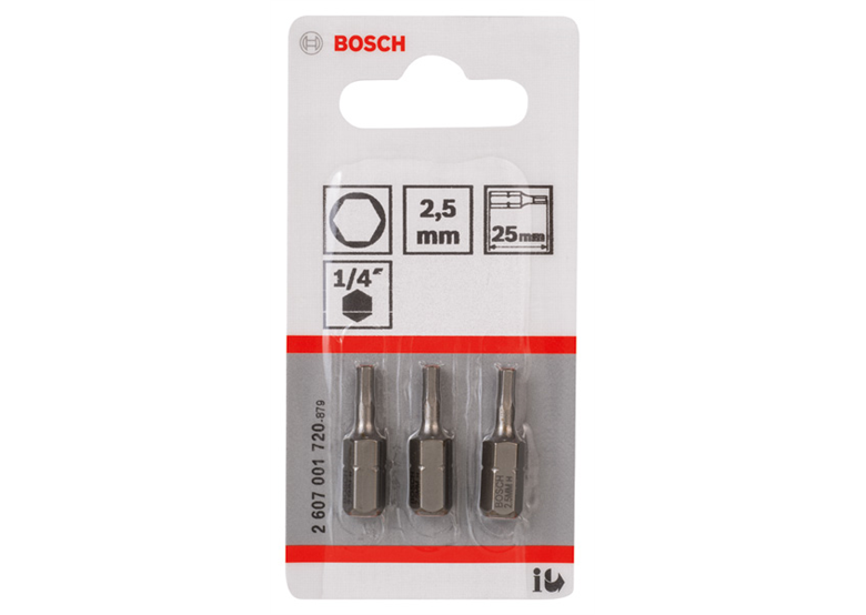 Šroubovací bit Extra Hart HEX 2,5 Bosch 2607001720