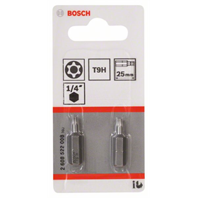 Šroubovací bit T9H Security Torx® Extra Hart Bosch 2608522008