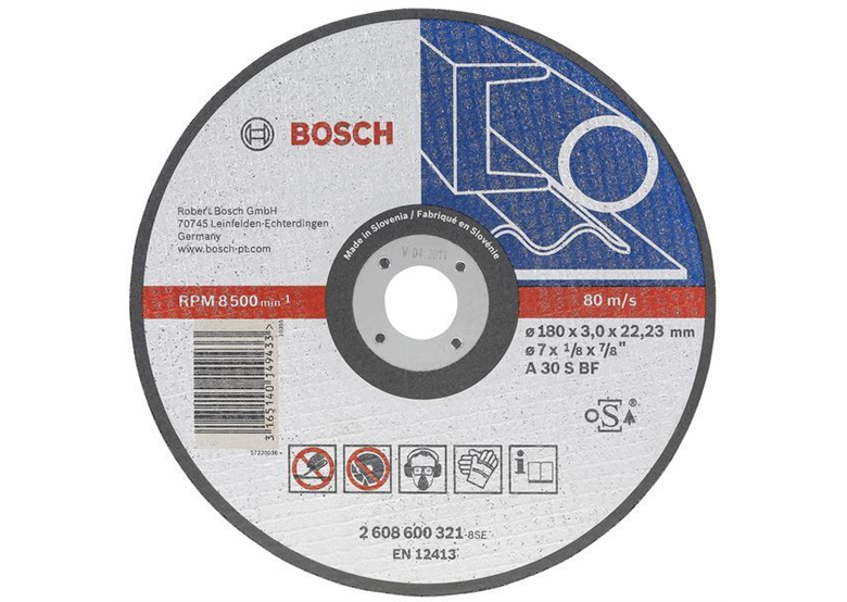 Řezný kotouč, rovný, litý AS 24 R, 230 mm, 22,23 mm, 3 mm Bosch 2608600546