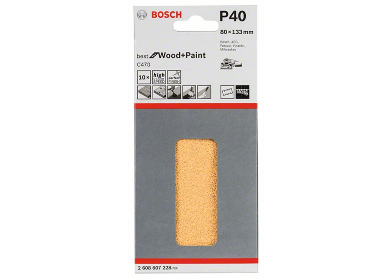 Brusný papír C470, balení po 10 kusech. Bosch 2608607228