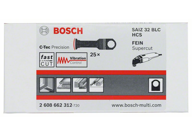 Pilový list HCS pro ponorné řezání SAIZ 32 BLC Wood Bosch 2608662312