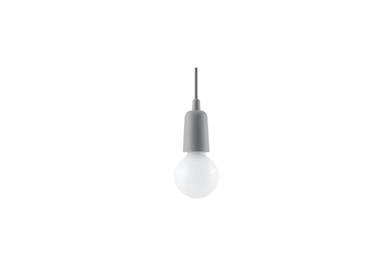 Pendant lamp DIEGO 1 grey Sollux Lighting Nickel