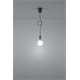 Pendant lamp DIEGO 1 grey Sollux Lighting Nickel