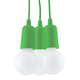 Pendant lamp DIEGO 3 green Sollux Lighting Nickel